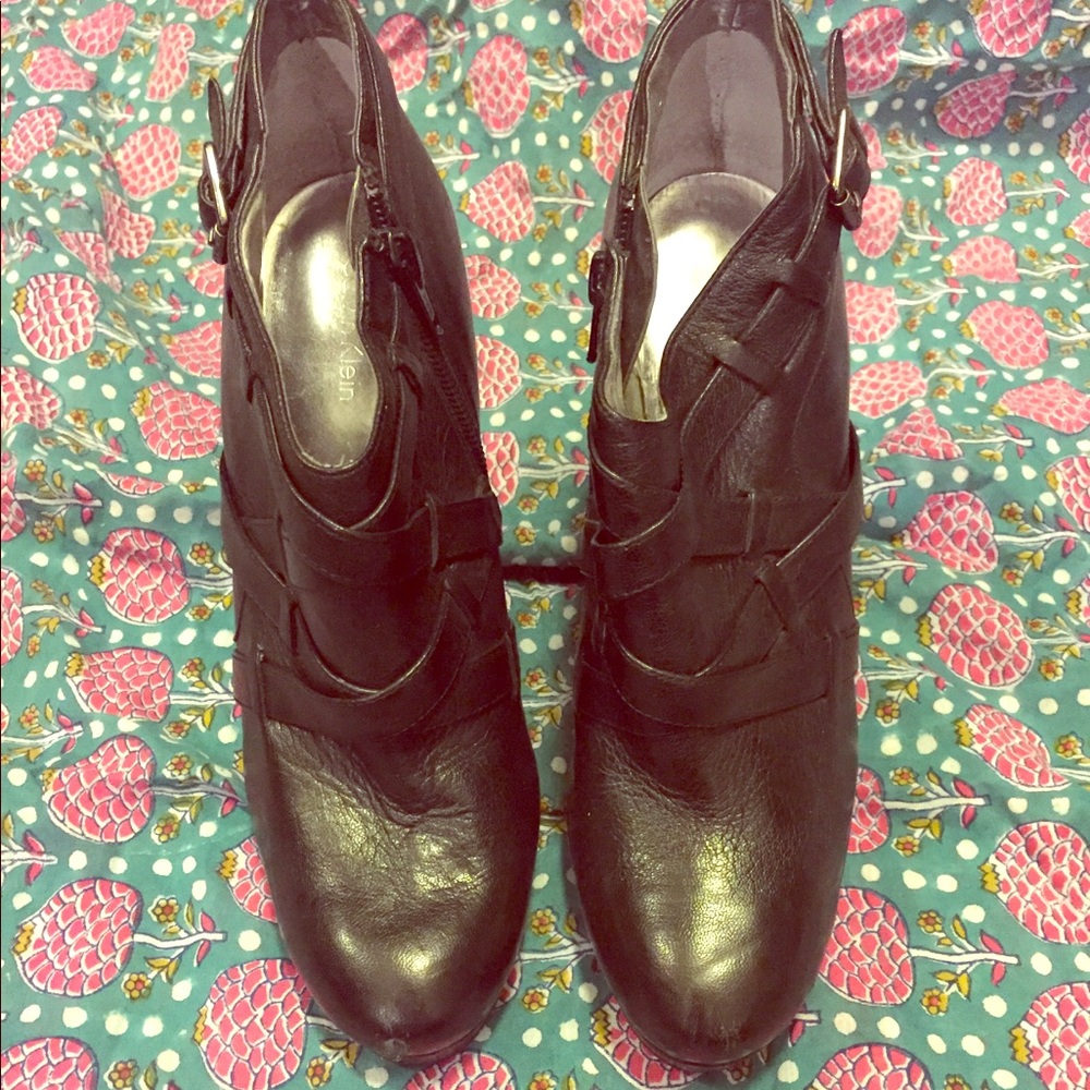 Calvin Klein moto booties size 8